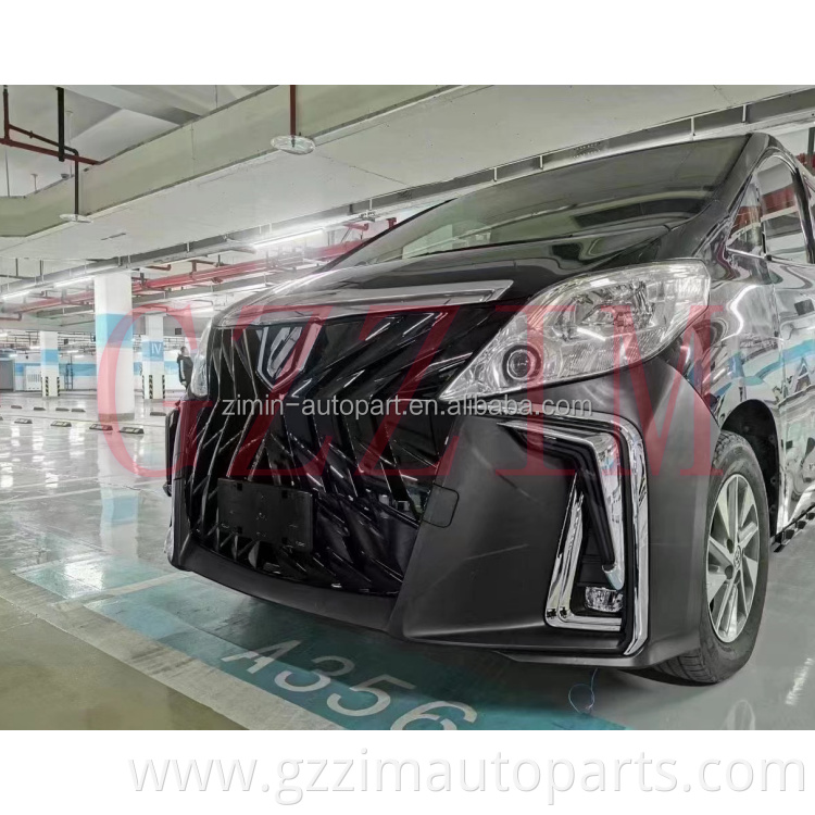 Old To New Upgrade Parts body kit front bumper rear bumper grille bodykit For Alphard 2008 Upgrade To 2018